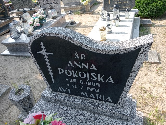 Anna Pokojska 1909 Nowe Miasteczko - Grobonet - Wyszukiwarka osób pochowanych